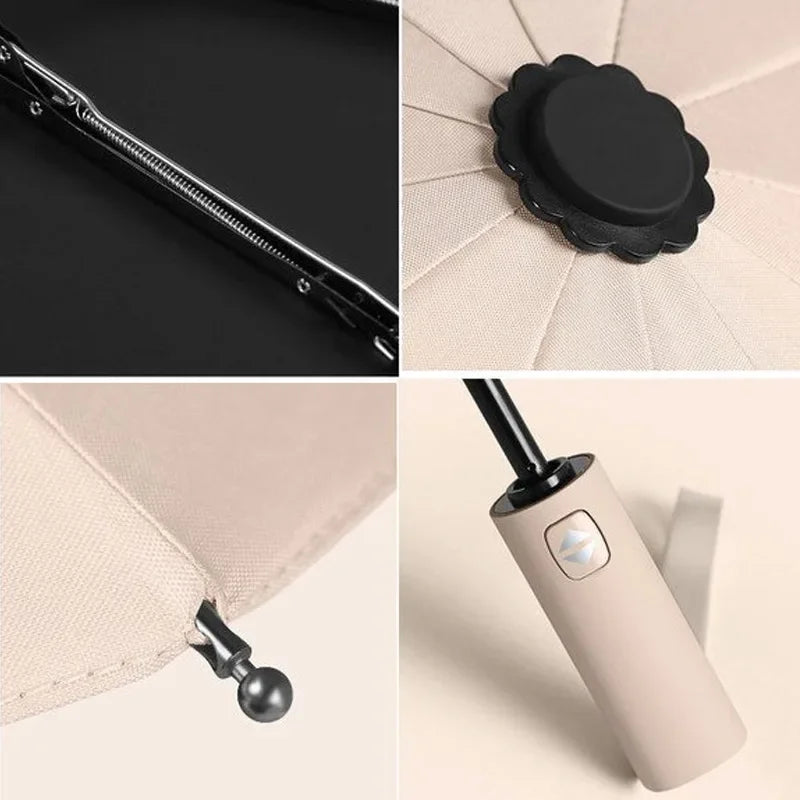 Morandi Fully Automatic Umbrella Black Glue Sunscreen Sun Umbrella Plus Sun Umbrella Wholesale