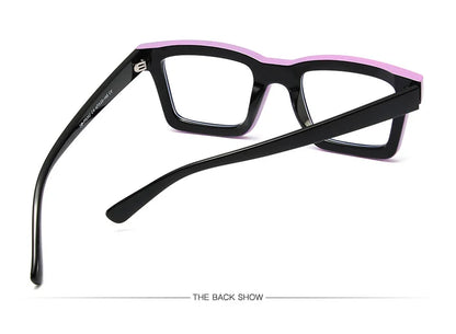 Retro Square Anti Blue Light Optical Glasses Frames Men Fashion Computer Prescription Eyeglasses Women TR90 Reading Glasses +2.5