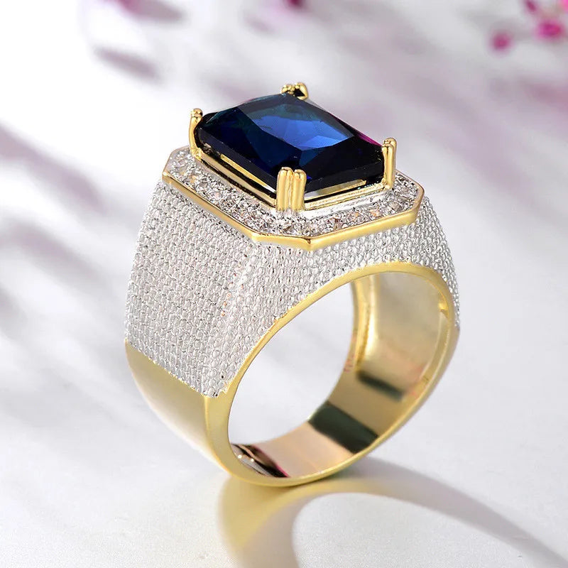 925 Sterling Silver Cubic Zirconia Wedding Rings for Women Luxury Wide Ring Full Bling Iced Out Engagement Trendy Jewelry
