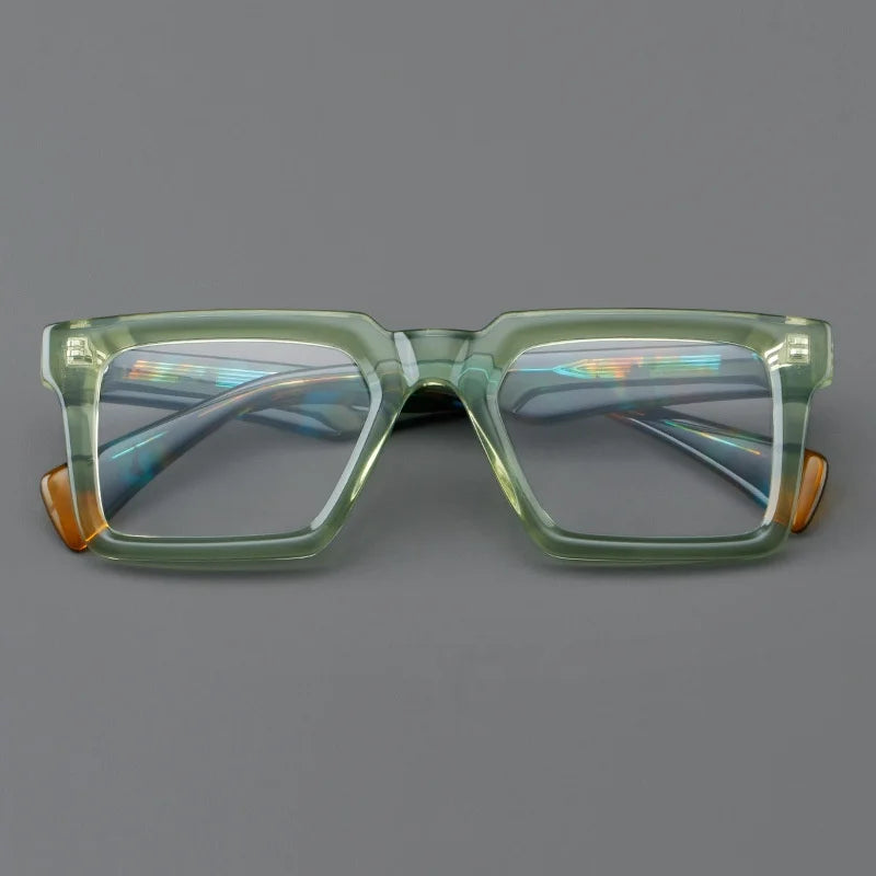 New In 2024 Plate Eyeglass Frame Retro Square Men's Eyeglass Frame Fashionable Optical Prescription Eyeglass Frame Women 25005