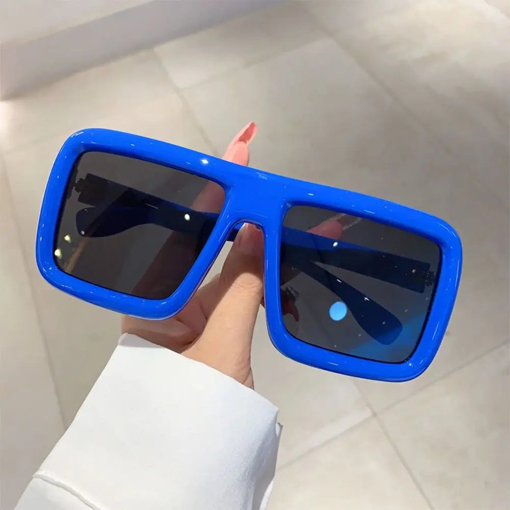 Big Oversized Square Sunglasses Punk UV400 Protection Thick Frame Sun Glasses Lady Shades for Women & Men