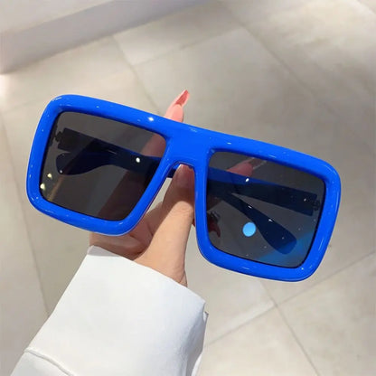 Big Oversized Square Sunglasses Punk UV400 Protection Thick Frame Sun Glasses Lady Shades for Women & Men