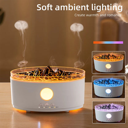 DC 24V Home Electric Aromatherapy Essential Oil Diffuser Jellyfish Smoke Ring Air Humidifier with 3 Colors Light Remote Control
