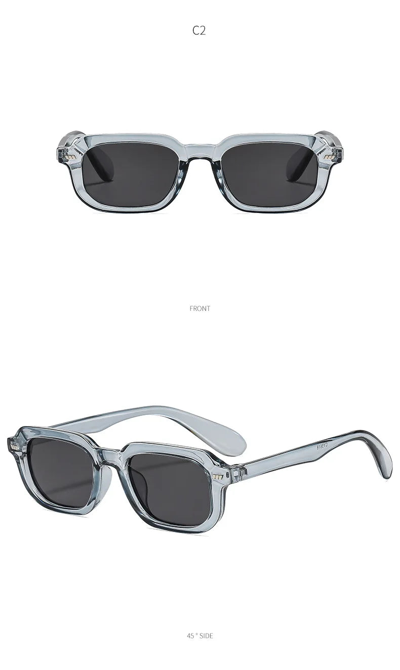 Small Square Eyewear Computer Glasses Frame Women Men Anti Blue Light Blocking Sunglasses Outdoor Zero-power Spectacle Eyeglass