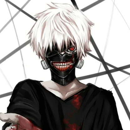 Cosplay Tokyo Ghoul Kaneki Ken Verstelbare Rits Maskers Pu Leather Cool Masker