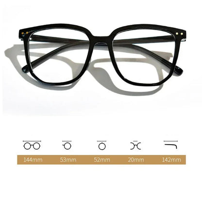 Fashion Square Large Frame Blue Light Blocking Reading Glasses Retro Men Women Presbyopia Glasses Unisex Far Sight Eyewear