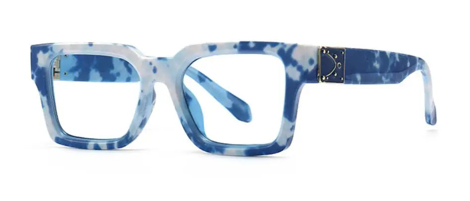 Luxury Designer Blue White Reading Glasses Women Men Computer Goggles Filter Blue Light Eyeglasses Magnifier Diopter +0.5 +6.0