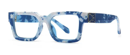 Luxury Designer Blue White Reading Glasses Women Men Computer Goggles Filter Blue Light Eyeglasses Magnifier Diopter +0.5 +6.0