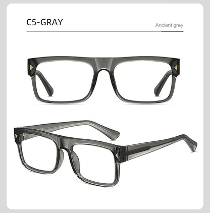 Fashion Men Prescription Myopia Glasses Luxury Brand Black Square Blue Light Blocking Eyewear Male Glasses For Vision 0 To -6.0