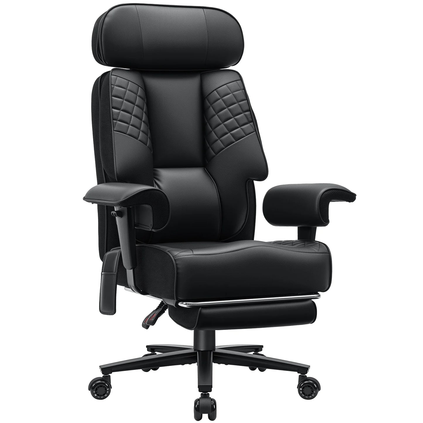 Executive Office Chair with Foot Rest and Waist Lumber Support, Ergonomic Gaming Chair with Adjustable Height Headrest for Home