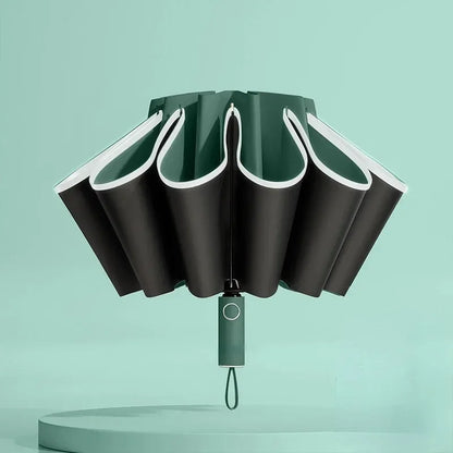 20 Bones Fully Automatic Reverse Folding Umbrella with Windproof Reflective Stripe UV Umbrellas