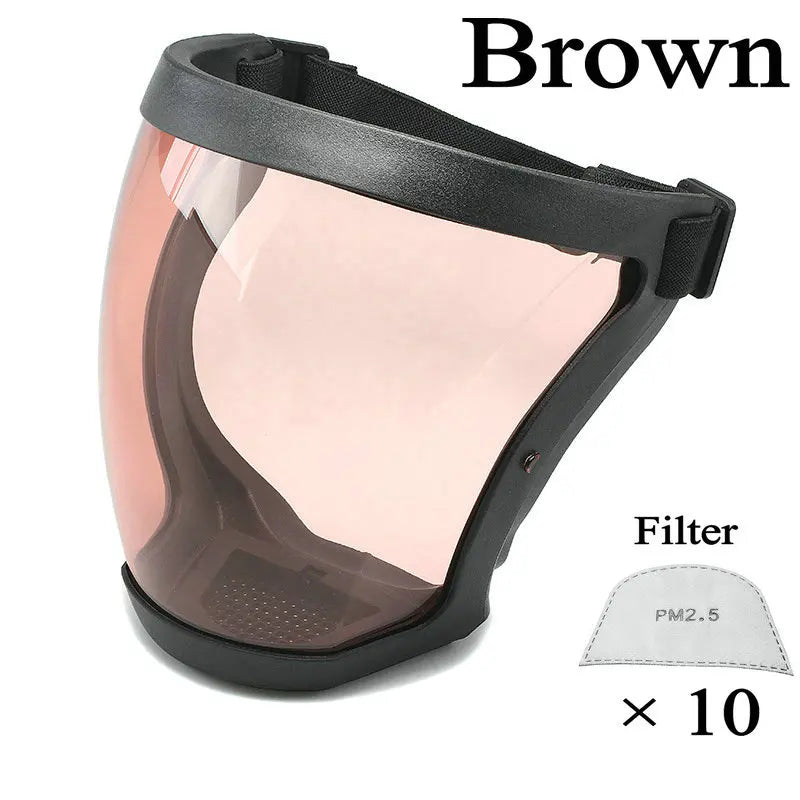 6 Colors Transparent Face Mask Full Face Shield Safety Glasses Eye Protection Windproof Dustproof Anti-splash Kitchen Tool New