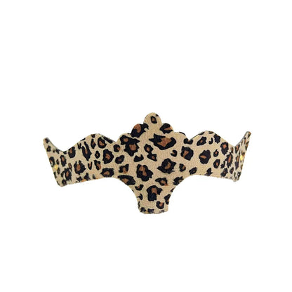 Venetian Carnival Mask - Leopard Print Half Face Cover with Elaborate Design for Mardi Gras, Burlesque Themed Parties Glamorous
