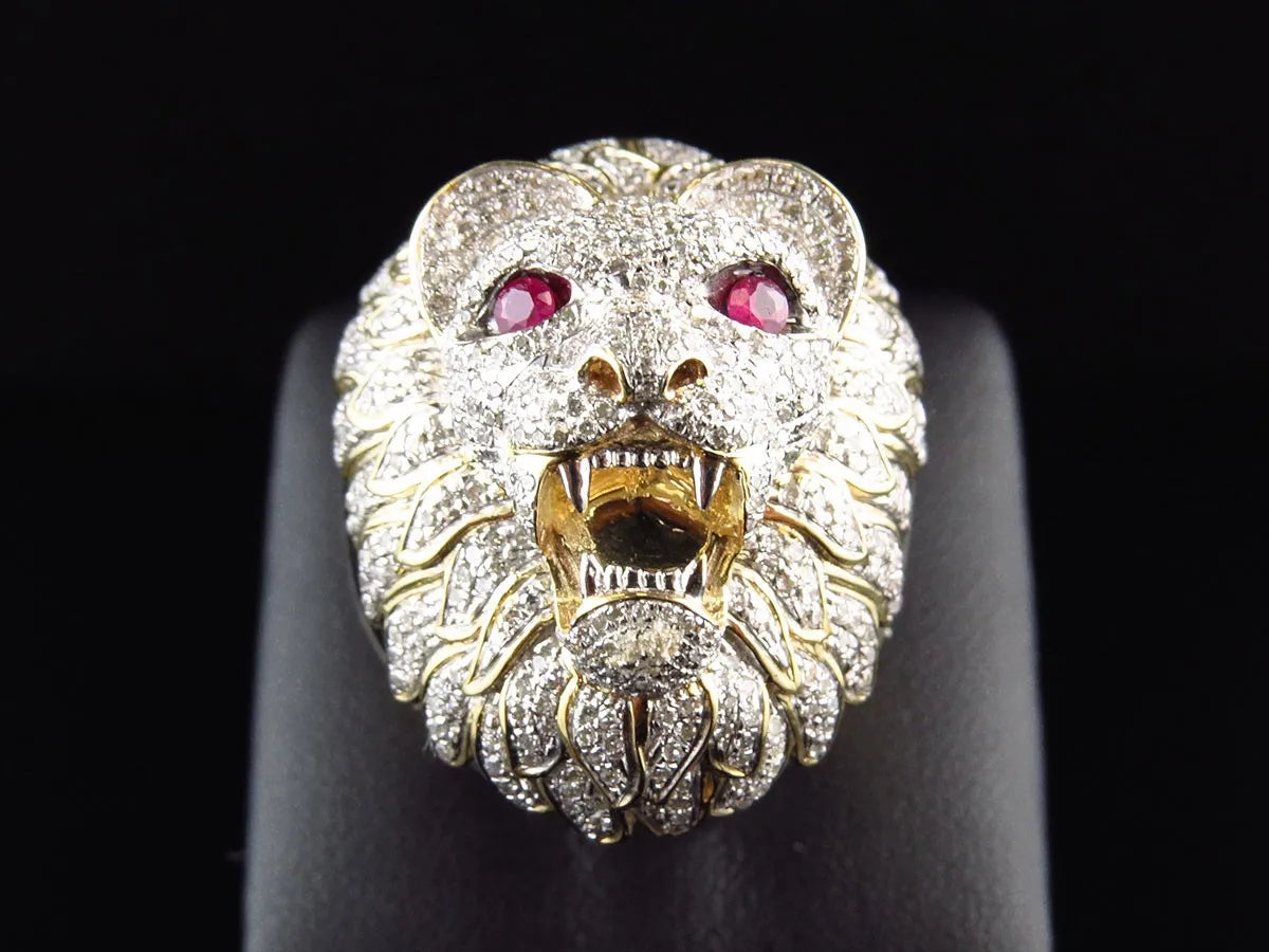 New domineering men's ring, creative lion head shape hot-selling jewelry in Europe and America
