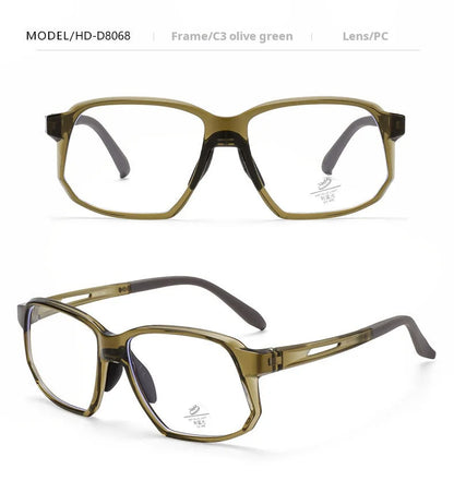 YIMARUILI New TR90 Men's Sports Cycling Glasses Ultra-light Fashion Big Size Optical Prescription Eyeglasses Frame Women HD-8068