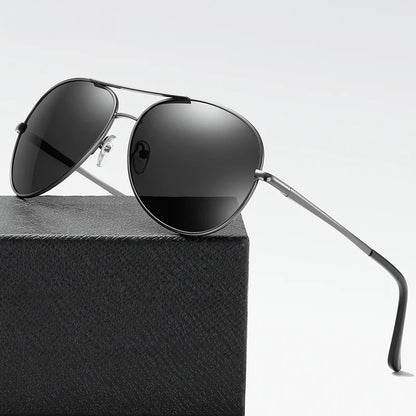 Luxury Photochromic Pilot Polarized Sunglasses Men Women Driving Chameleon Sun Glasses Change Color Day And Night Eyewear