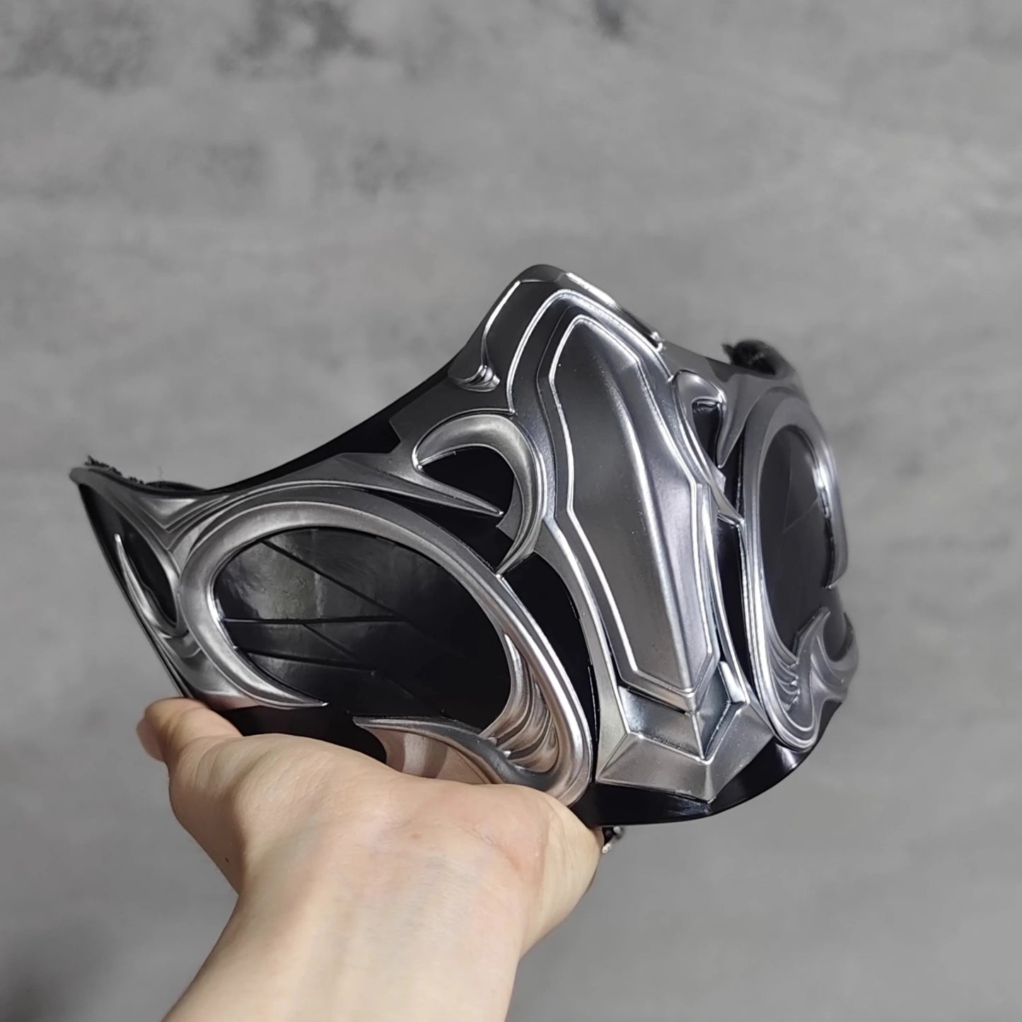 Anime Game Mortal Kombat Sub-Zero Cosplay Mask Adult Men FRP Face Mask Props Halloween Carnival Role play Mask Acceseories