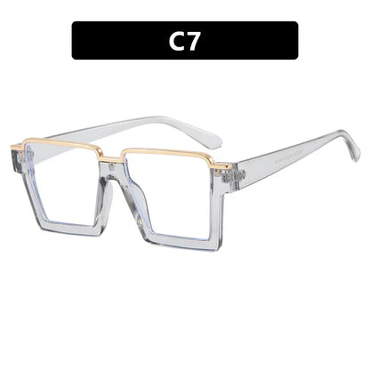 R57411 Brand Designer Half Frame Reading Glasses Lady Luxury Clear Eyewear Men Square Presbyopic Eyeglass Dioptric +50~+350