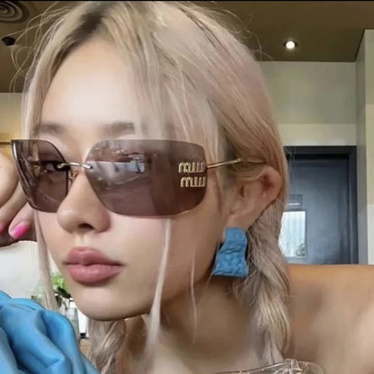 New Fashion Brand Sunglasses Retro Small Frame Woman Man Metal Cat Eye Glasses Shades UV Protection Sun Glasses with Box