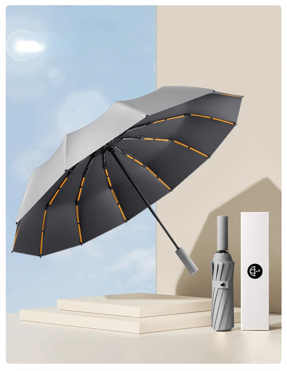 72 Bone Super Strong Windproof Automatic Folding Reinforced Large Rainproof Sun Protection   Women Men Umbrella