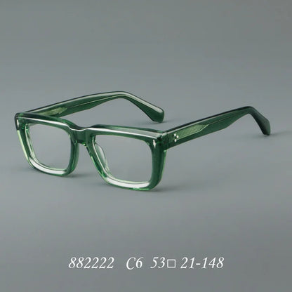 Fashion Thick Frame Acetate Glasses Men Vintage Square Myopia Prescription Eyeglasses Frame Reading Glasses Luxury Brand Eyewear