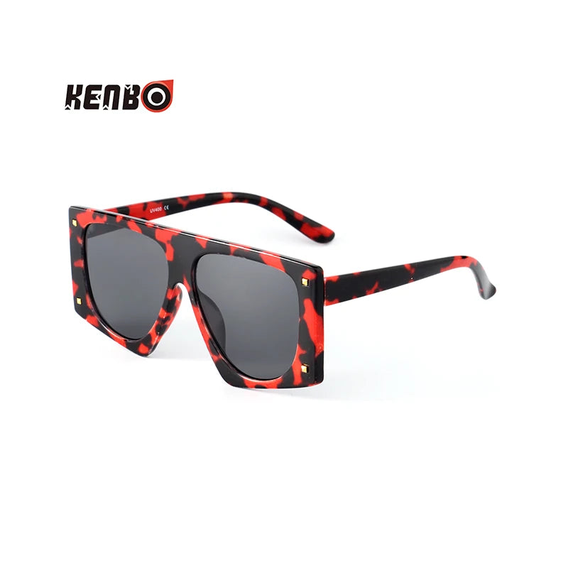 Kenbo Fashion Leopard Sunglasses Punk Designer Luxury Man/Women Sun Glasses Irregular Oversized Classic Vintage UV400 Eyewear