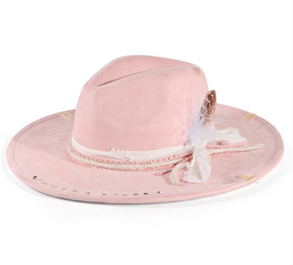 Handmade Fedora Hat suede Men's and Women's Hat feather vintage Fashion Jazz hat Top hats flat Panama sombrero mujer British hat