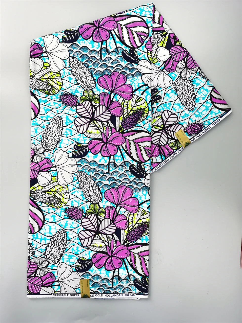 Newest Grand African Wax Glitter Glam Fabric 100% Cotton Ankara Batik Material Pagne Wax Gold Print Sewing Party Dress