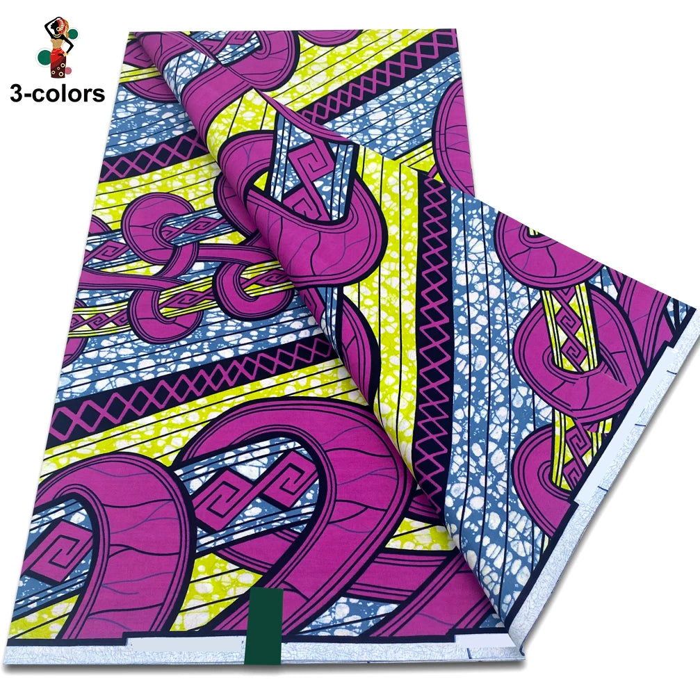 2025 Guaranteed Veritable Original African Wax Print Fabric Real Nigerian 100% Cotton Ankara Wax Fabric Soft Pagne Spuer Batik