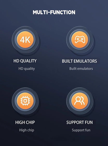 X2 Retro Game Stick 4K Video Game Console 40000+ Games,30+ Emulators,HD Output 2 Wireless Controllers,Plug and Play,TV/Computer