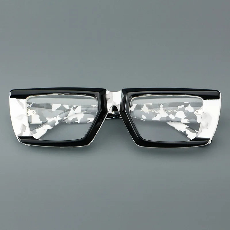 VICKY Personalized Fashion Retro Geometric Square Design Men Women Anti-blue Light Glasses Customizable Prescription 23046