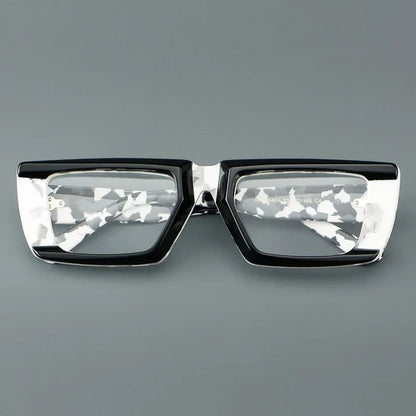 VICKY Personalized Fashion Retro Geometric Square Design Men Women Anti-blue Light Glasses Customizable Prescription 23046