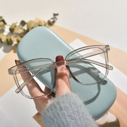 Fashion Square Large Frame Blue Light Blocking Reading Glasses Retro Men Women Presbyopia Glasses Unisex Far Sight Eyewear