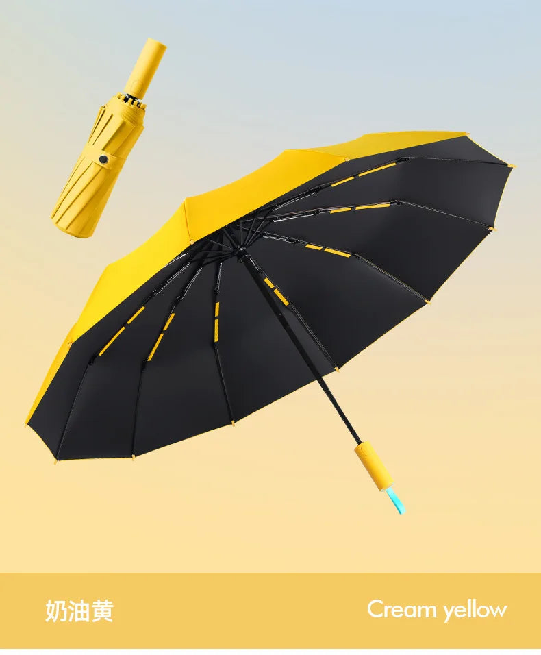 Super Strong Windproof Automatic Umbrella for Men and Women, 72 Bone, Large Rainproof, Sun UV Protection, Folding Rain Umbrellas