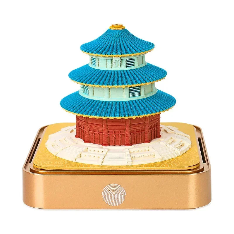 Love Castle 3D Memo Pad Paper Carving Art Calendar Fantasy Castle Notepad 3D Paper Card Decor New Year Valentine's Day Gift Box