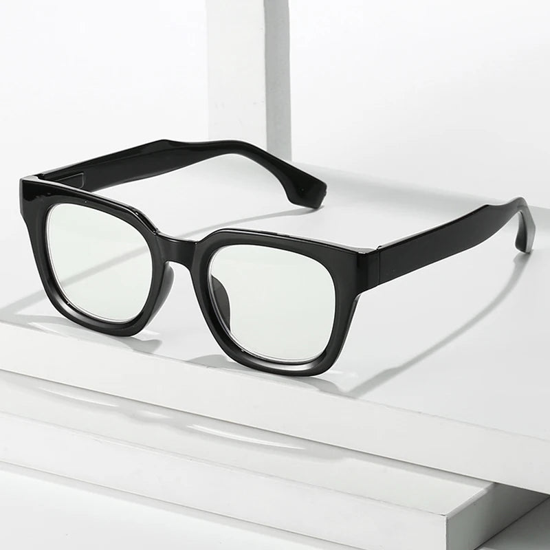 2024 New TR90 Rectangle Black Frame Reading Glasses Ultralight Anti Blue Light Presbyopic Glasses Eyewear Readers