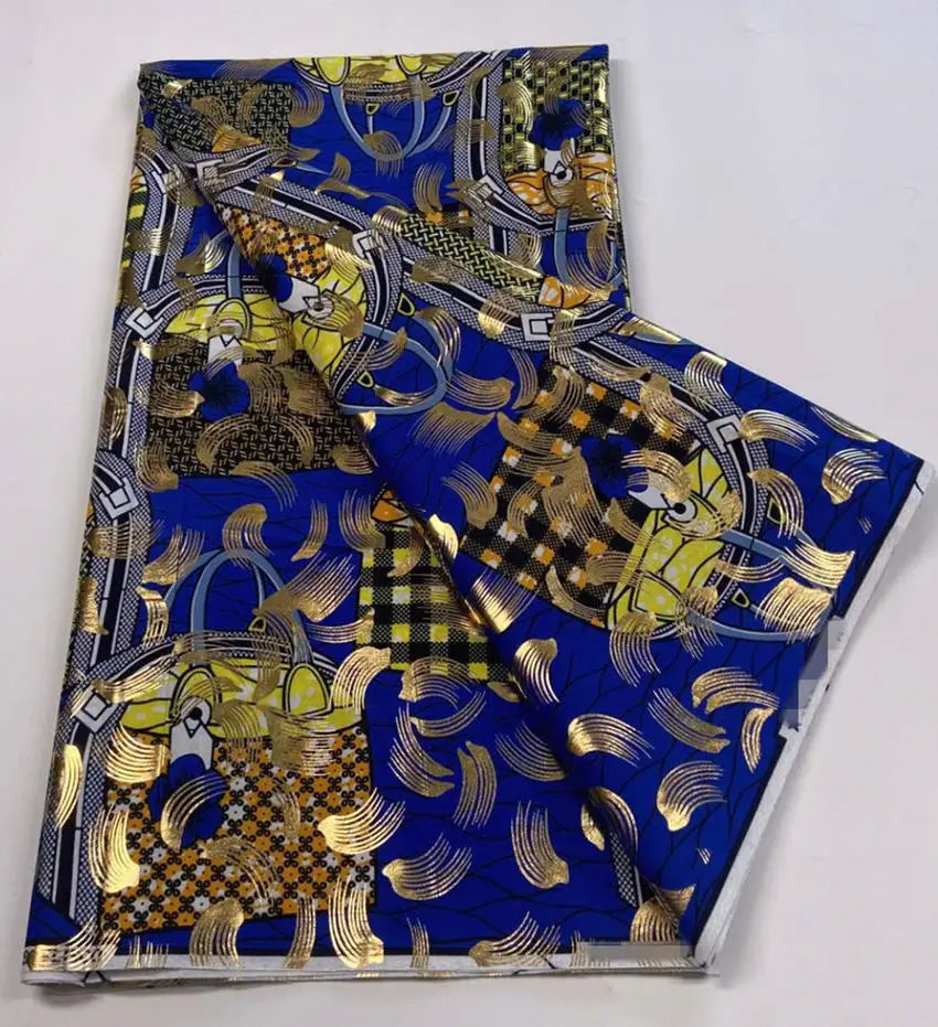 2022 New Hot Sale African Wax Fabric Cotton Material Nigerian Ankara Block Prints Batik Dutch High Quality Sewing Cloth