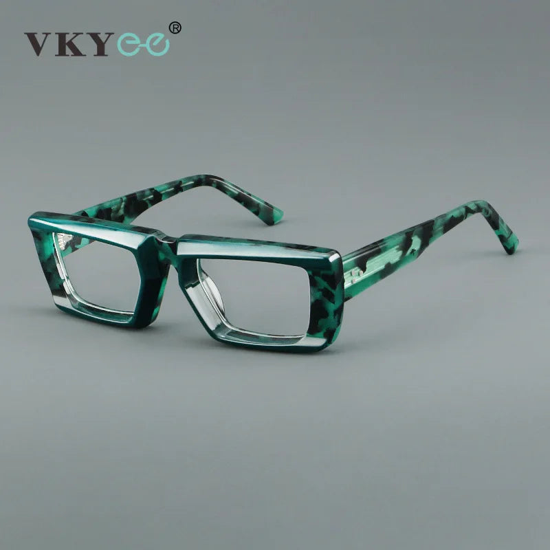 VICKY Personalized Fashion Retro Geometric Square Design Men Women Anti-blue Light Glasses Customizable Prescription 23046