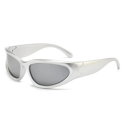 New arrival Popular Women's Sunglasses Punk Sunglasses Unique Oval Sun Glasses Men Goggle Shades Mirror Colorful Y2K Eyewear