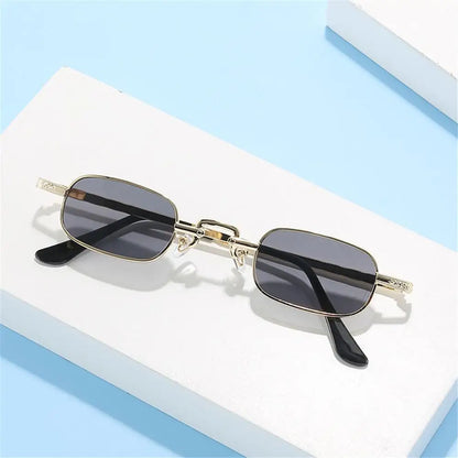 Retro Rectangle Sunglasses Women Brand Designer Small Metal Frame Square Punk Sun Glasses Men Fashion Vintage Oculos De Sol