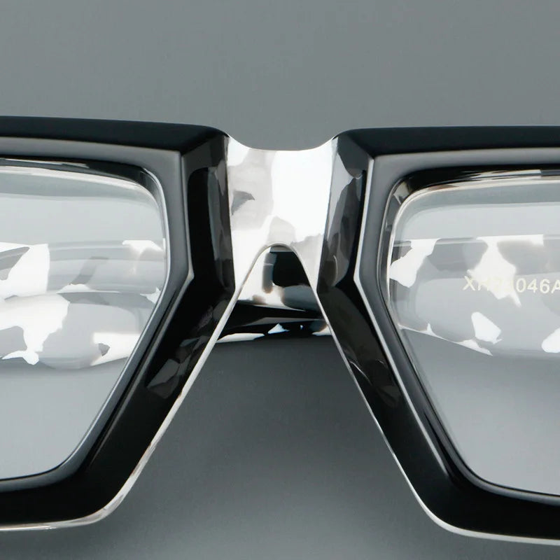 VICKY Personalized Fashion Retro Geometric Square Design Men Women Anti-blue Light Glasses Customizable Prescription 23046