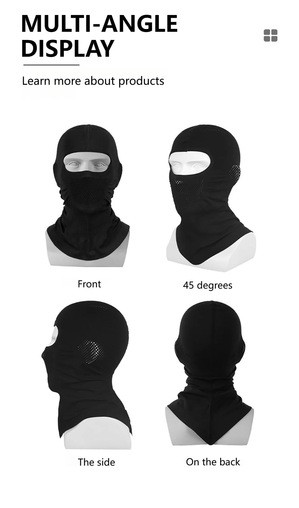 GTUBIKE Breathable Balaclava Hat High Elastic Motorcycle Full Face Mask Bicycle Ski Motorcycle Helmet Inner Cap Scarf Headgear