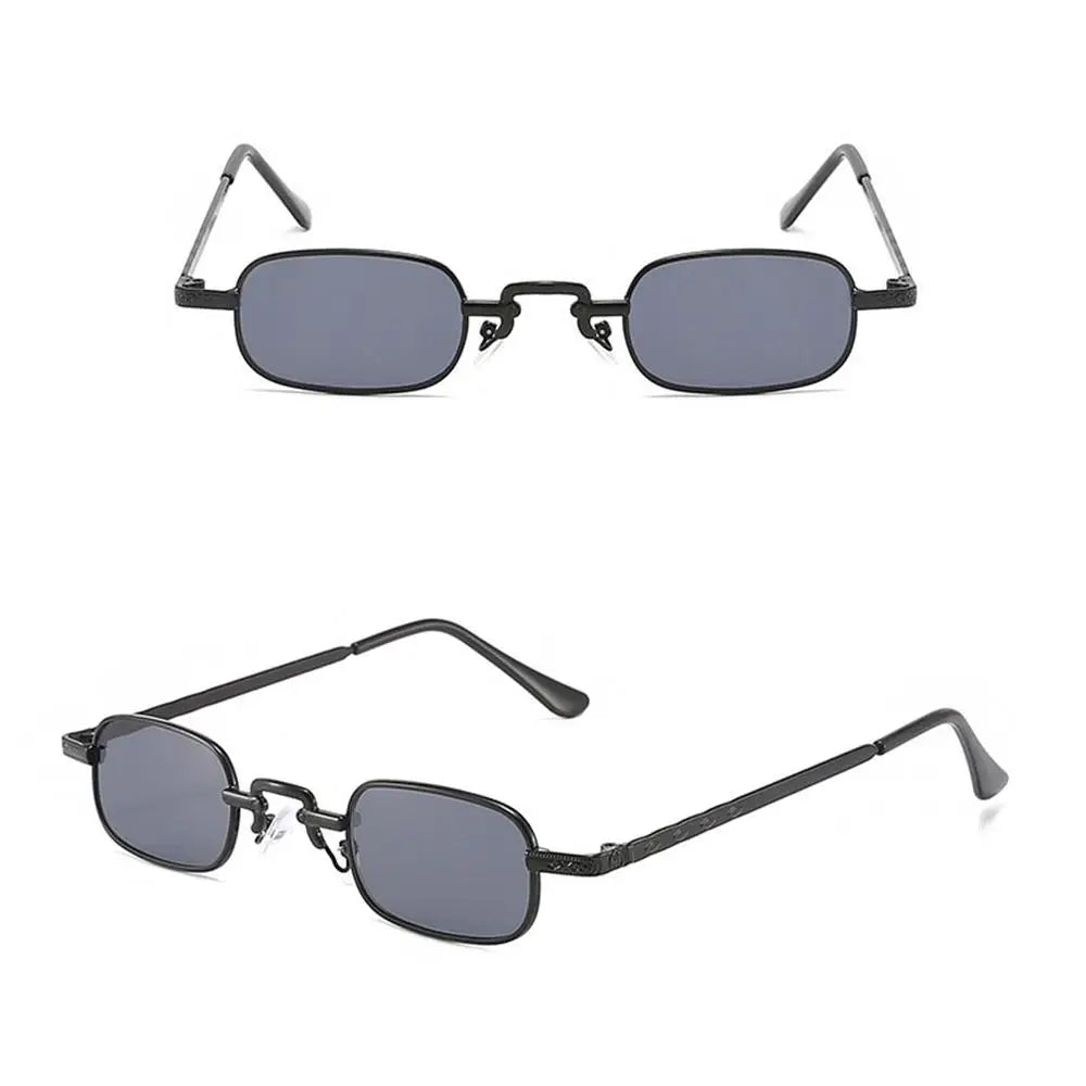 Retro Rectangle Sunglasses Women Brand Designer Small Metal Frame Square Punk Sun Glasses Men Fashion Vintage Oculos De Sol