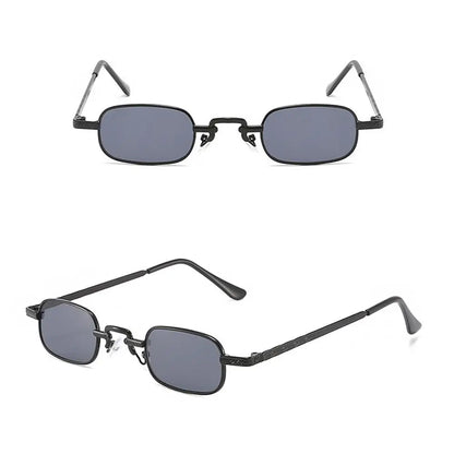 Retro Rectangle Sunglasses Women Brand Designer Small Metal Frame Square Punk Sun Glasses Men Fashion Vintage Oculos De Sol