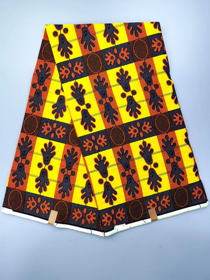 Dutch Hollandais Printed Fabric for African Classical Dress Veritable Real Wax Guaranteed 100% Cotton 6 Yards