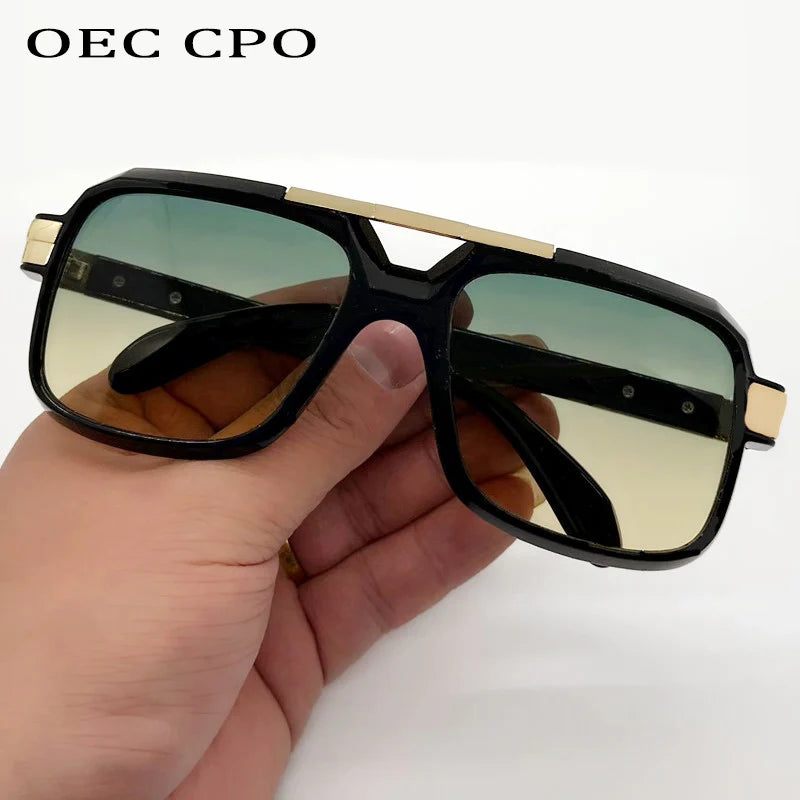 Luxury Brand Oversized Punk Square Sunglasses Men Women Big Frame Sun Glasses Shades Eyewear Goggle De Sol Oculos