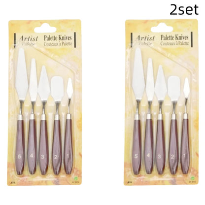Oil painting wooden scraper Paint palette knife Art acrylic gouache paint painting scraper
