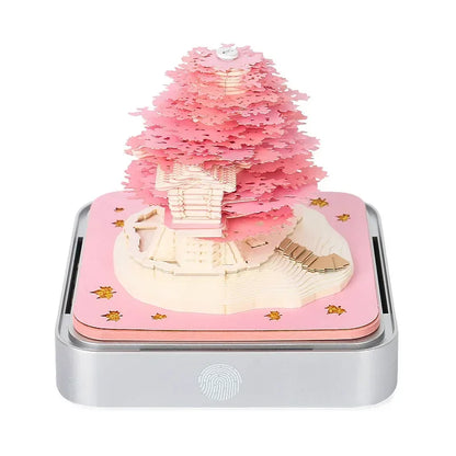 Love Castle 3D Memo Pad Paper Carving Art Calendar Fantasy Castle Notepad 3D Paper Card Decor New Year Valentine's Day Gift Box
