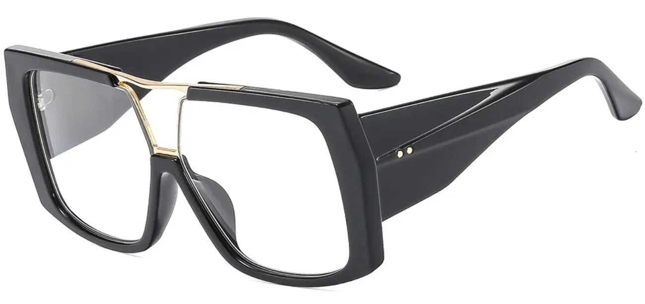 Fashion Brand Oversized Square Myopia Glasses Women Men Trend Green Graduation Eyeglasses Anti Blue Light Prescription Glasses