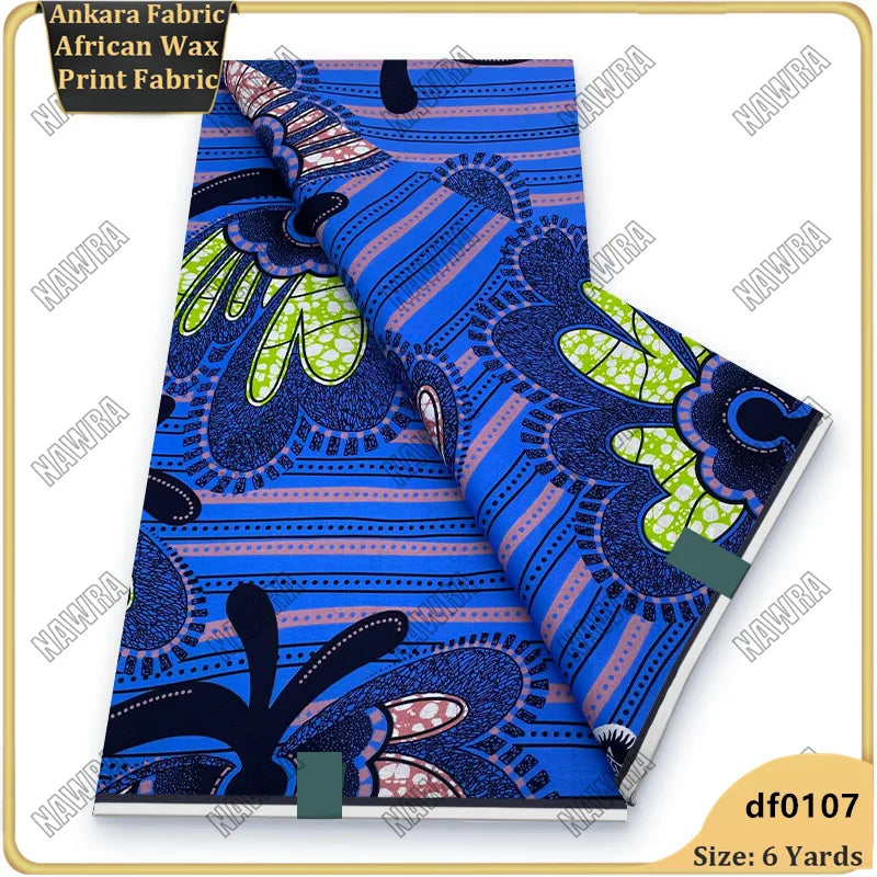 Fashionable African Real Wax Print Fabric 2026 Latest Design Ankara Wax Fabric Soft 100% Cotton Pagne Women Dress Loincloth ﻿
